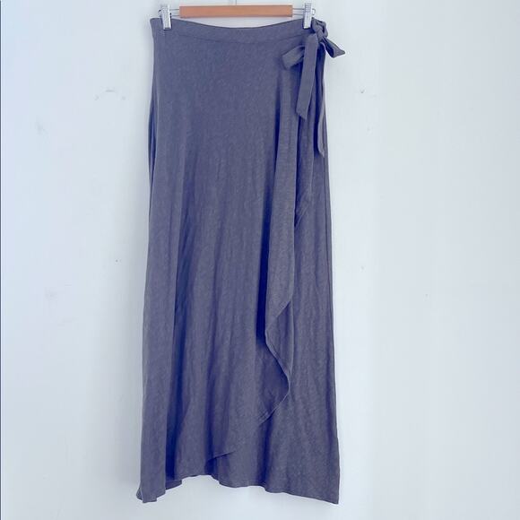 Susina cotton polyester blend elastic waist knit tulip hem wrap maxi skirt sz M - Picture 1 of 7